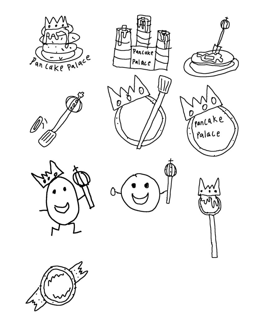 Pancake Palace Logo Sketches